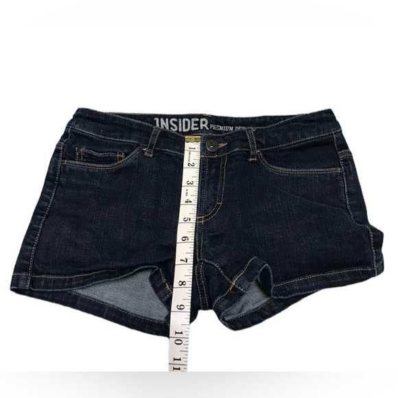 Insider Premium Denim Dark Wash Jean Shorts Low Rise 00 - Picture 4 of 7